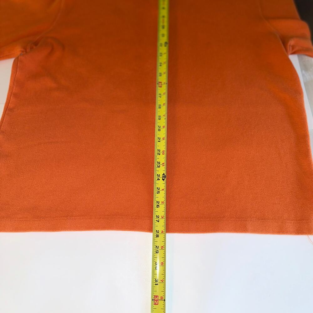 Polo Ralph Lauren Men's 1/4 Zip Sweater XL‎ Orange Pullover Logo - Picture 8 of 8